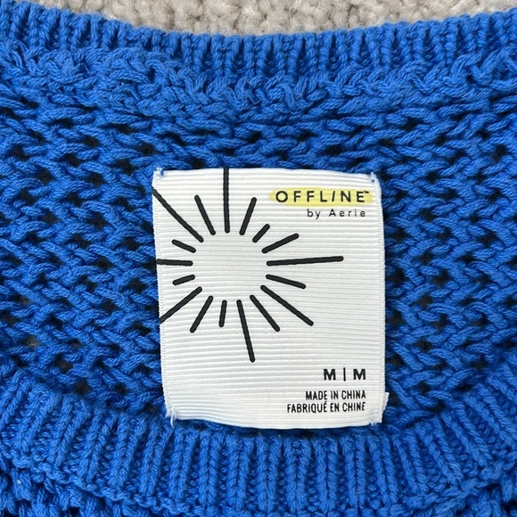 OFFLINE by Aerie Blue Knit Top - Picture 3 of 7